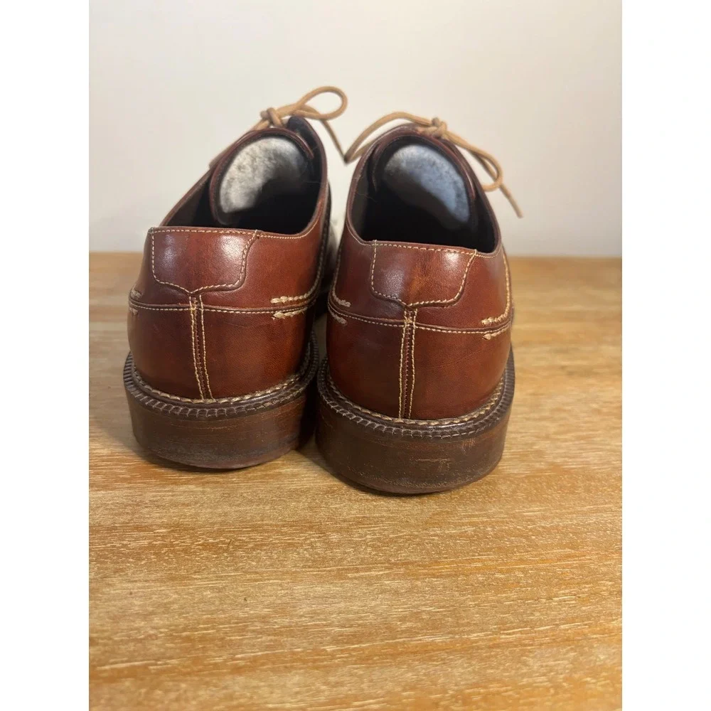 Cole Haan Country Mens Brown Leather‎ Derby Shoes Oxfords Contrast Stitch 9.5 D